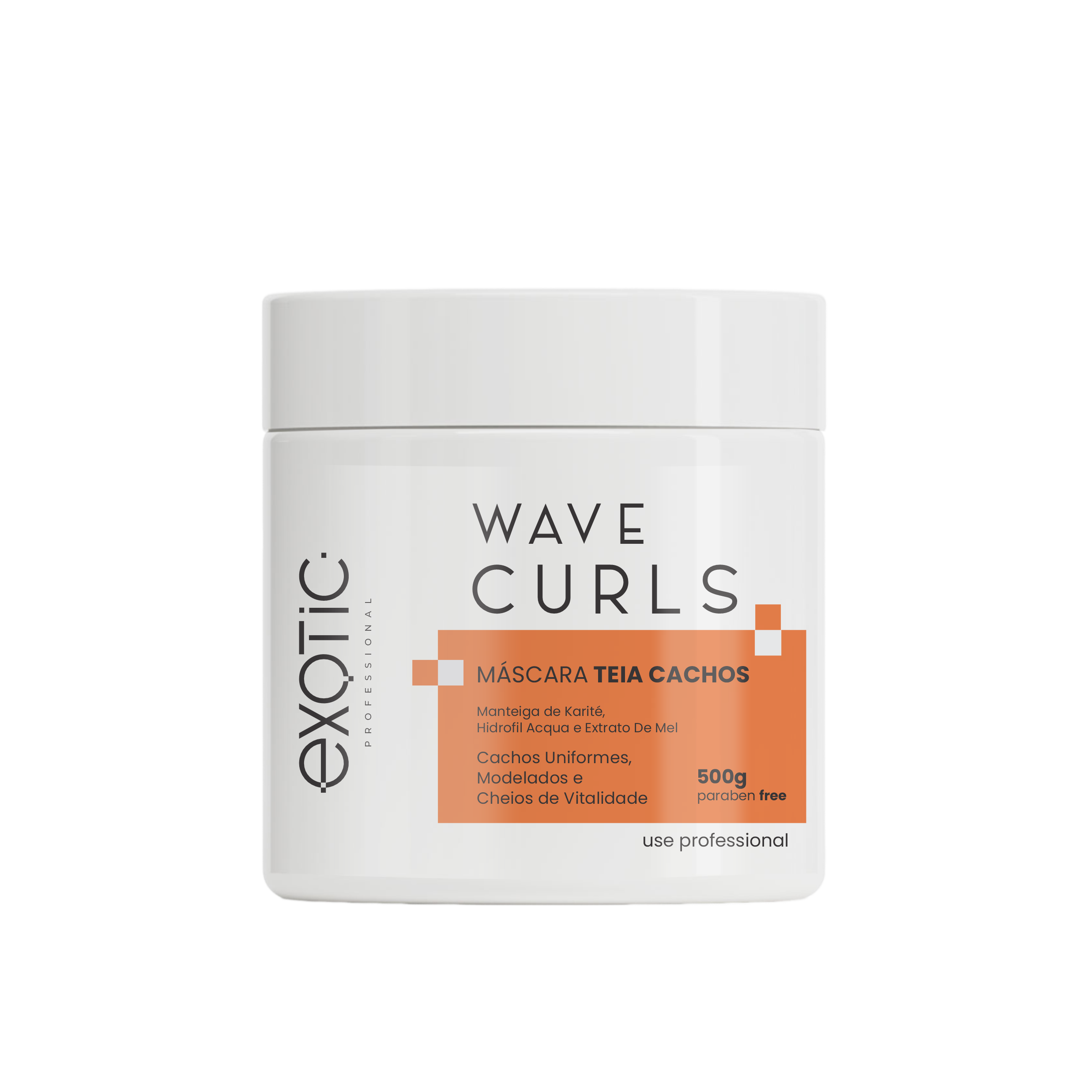 A Máscara Teia Cachos Wave Curls Exotic Professional possui fórmula nutritiva e emoliente
que hidrata profundamente, revitalizando os fios e definindo os cachos. Ideal para cabelos
cacheados e ressecados, reduz o frizz, melhora a elasticidade e proporciona maciez, brilho
e definição duradoura, deixando os cachos mais saudáveis, soltos e com movimento
natural.


Modo de Usar: Retirar o excesso de umidade com uma toalha. Aplicar a máscara mecha a
mecha. Enluvar. Deixar agir por 10 minutos. Enxague. Usar um